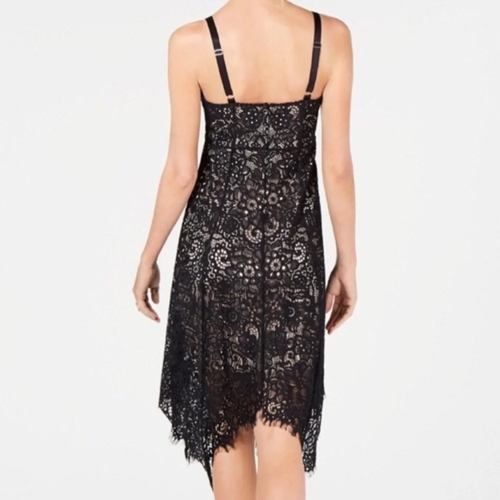 🆕Yellow lace hanky-hem dress